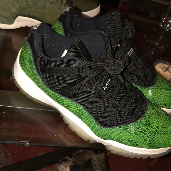 Jordan 11 Retro Low Green Snakeskin Size 8.5 | eBay Snakeskin 11 lows
